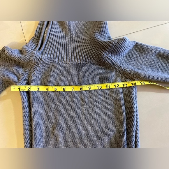 Guess Est 1981 Reg Gray knit sweater turtleneck zip up neck cute warm knit XS - Picture 6 of 16
